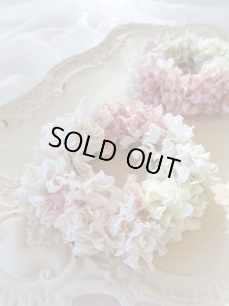 画像1: 布花　〜紫陽花のリース〜 (1)