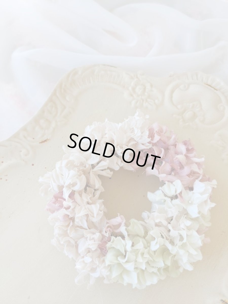 画像2: 布花　〜紫陽花のリース〜 (2)