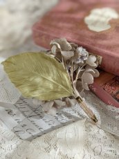 画像3: 布花　〜シックグレーな紫陽花のコサージュ〜 (3)