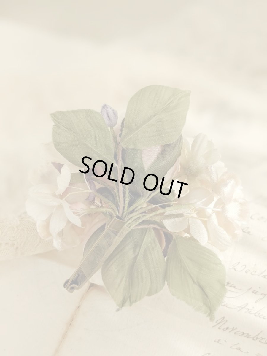 画像7: 布花　〜アンティークピンクな薔薇のコサージュ〜 (7)