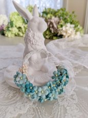 画像2: 布花　〜忘れな草の小さなリース〜 (2)