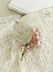画像3: 布花　〜優しいピンクの紫陽花のコサージュ〜 (3)
