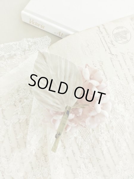 画像3: 布花　〜優しいピンクの紫陽花のコサージュ〜 (3)