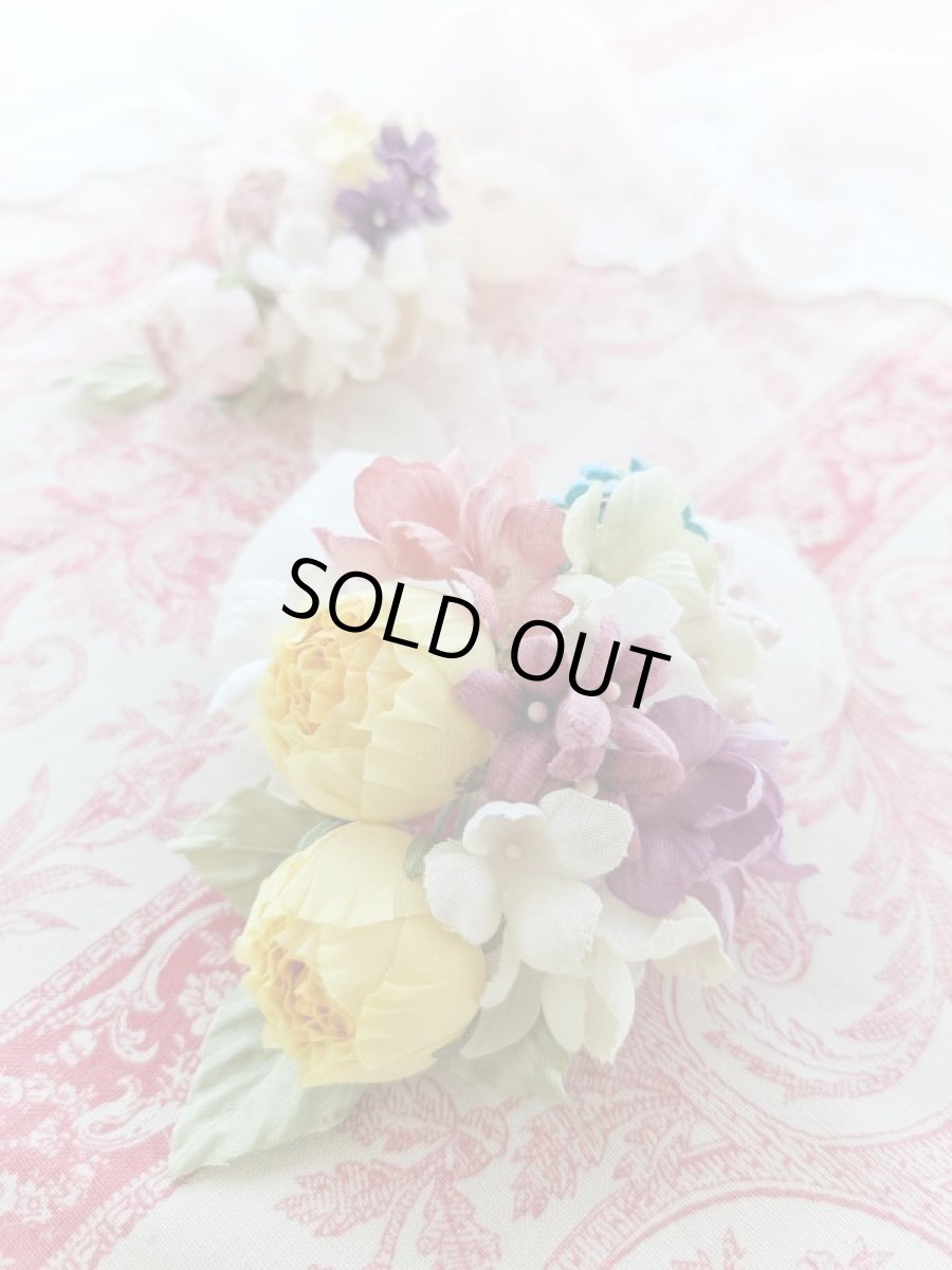 画像1: 布花　〜ビタミンカラーのブーケ〜 (1)