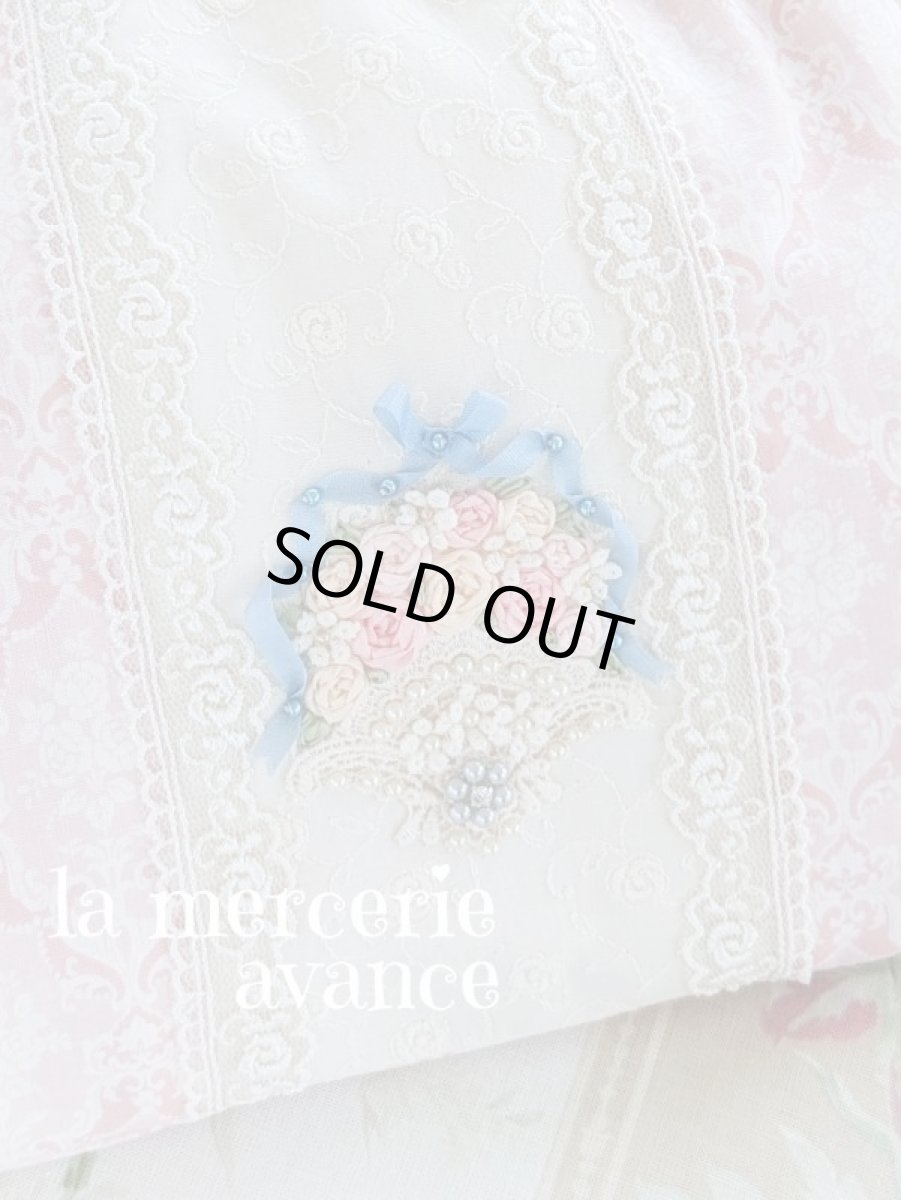 画像2: リボン刺繍の巾着バッグのキット (2)