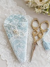 画像2: 【完成品】ピンクッションとハサミケース　オマケのハサミ付き　 (akiko) (2)