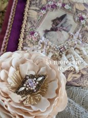 画像2: ヴィクトリアンなポーチ完成品　ブローチ付き　 (akiko) (2)