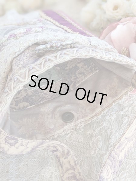 画像7: ヴィクトリアンなポーチ完成品 ブローチ付き  (akiko) (7)