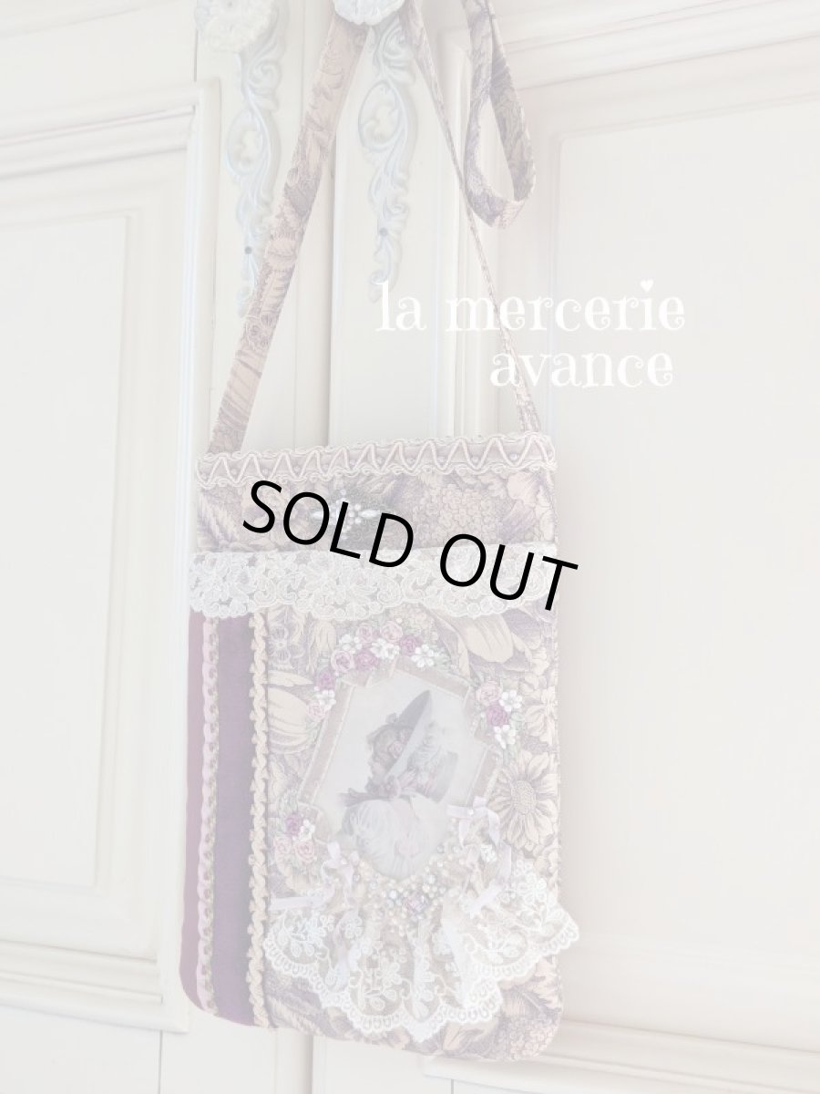 画像3: ヴィクトリアンなポーチ完成品　ブローチ付き　 (akiko) (3)