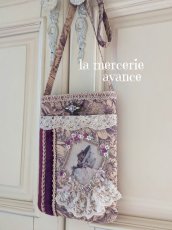 画像3: ヴィクトリアンなポーチ完成品　ブローチ付き　 (akiko) (3)