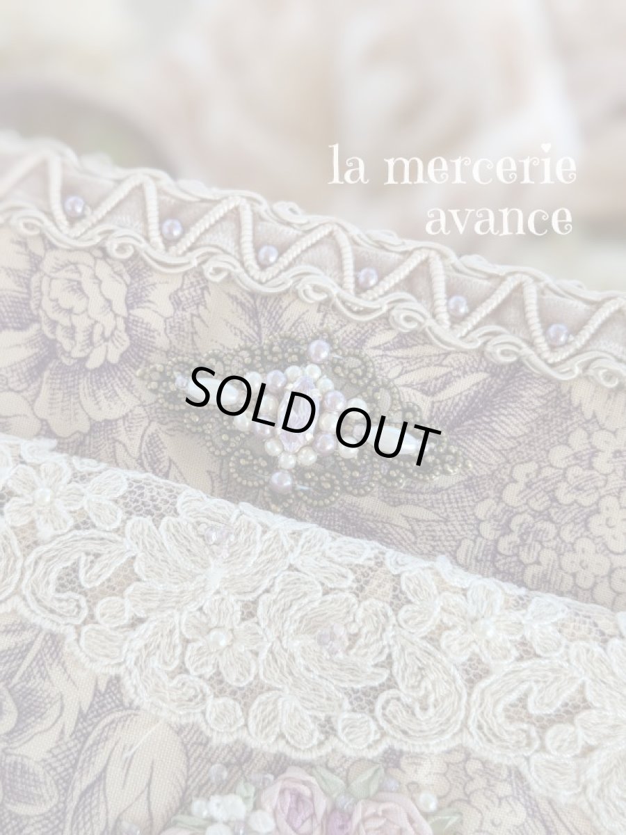 画像5: ヴィクトリアンなポーチ完成品　ブローチ付き　 (akiko) (5)