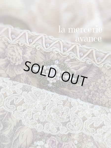 画像5: ヴィクトリアンなポーチ完成品 ブローチ付き  (akiko) (5)