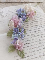 画像1: 布花　〜紫陽花とライラックのガーランド〜 (1)