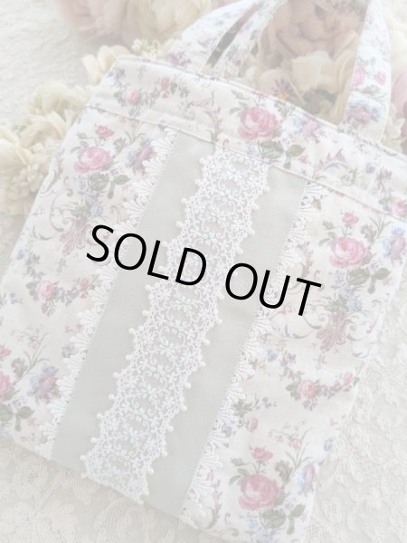 画像2: エレガントな薔薇柄のバッグ完成品（MISIHO)  (2)