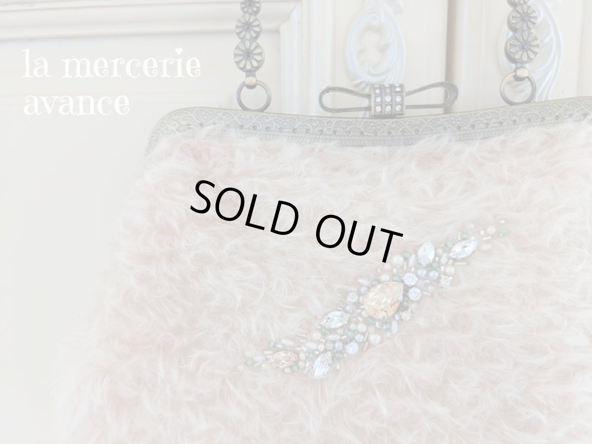 画像3: 【完成品】ジャーマンファブリックのキラキラ口金バッグ　 (akiko) (3)