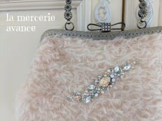 画像3: 【完成品】ジャーマンファブリックのキラキラ口金バッグ　 (akiko) (3)