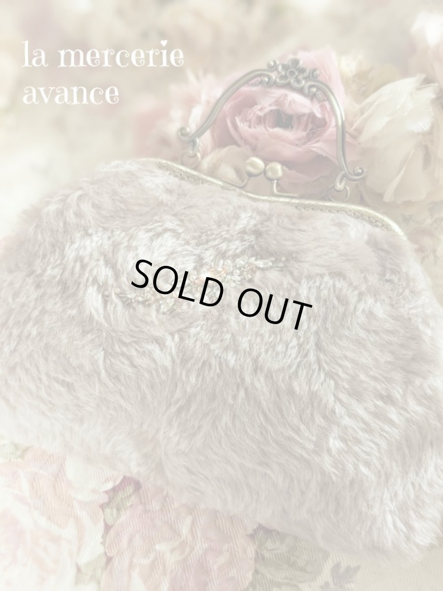 画像1: ジャーマンファブリックのキラキラ口金バッグ完成品　 (akiko) (1)