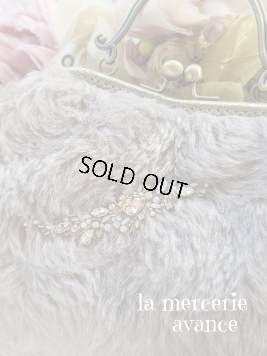 画像2: ジャーマンファブリックのキラキラ口金バッグ完成品　 (akiko) (2)