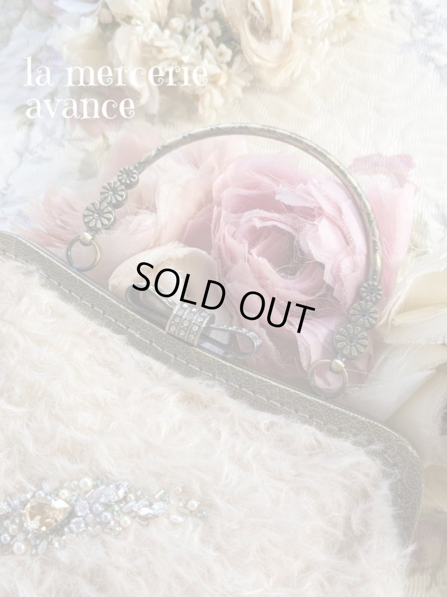 画像2: 【完成品】ジャーマンファブリックのキラキラ口金バッグ　 (akiko) (2)