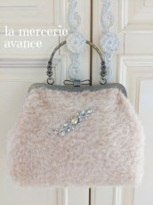 画像4: 【完成品】ジャーマンファブリックのキラキラ口金バッグ　 (akiko) (4)