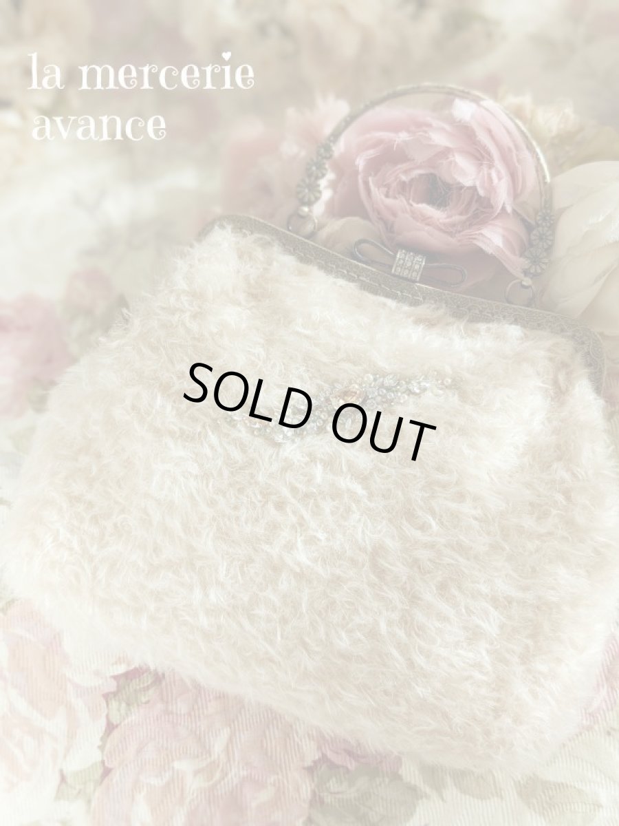 画像1: 【完成品】ジャーマンファブリックのキラキラ口金バッグ　 (akiko) (1)