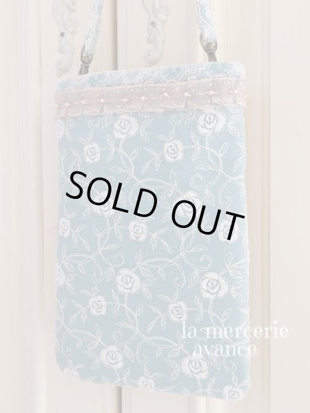 画像5: シルクリボンローズバスケットのスマホポーチ (akiko) (5)