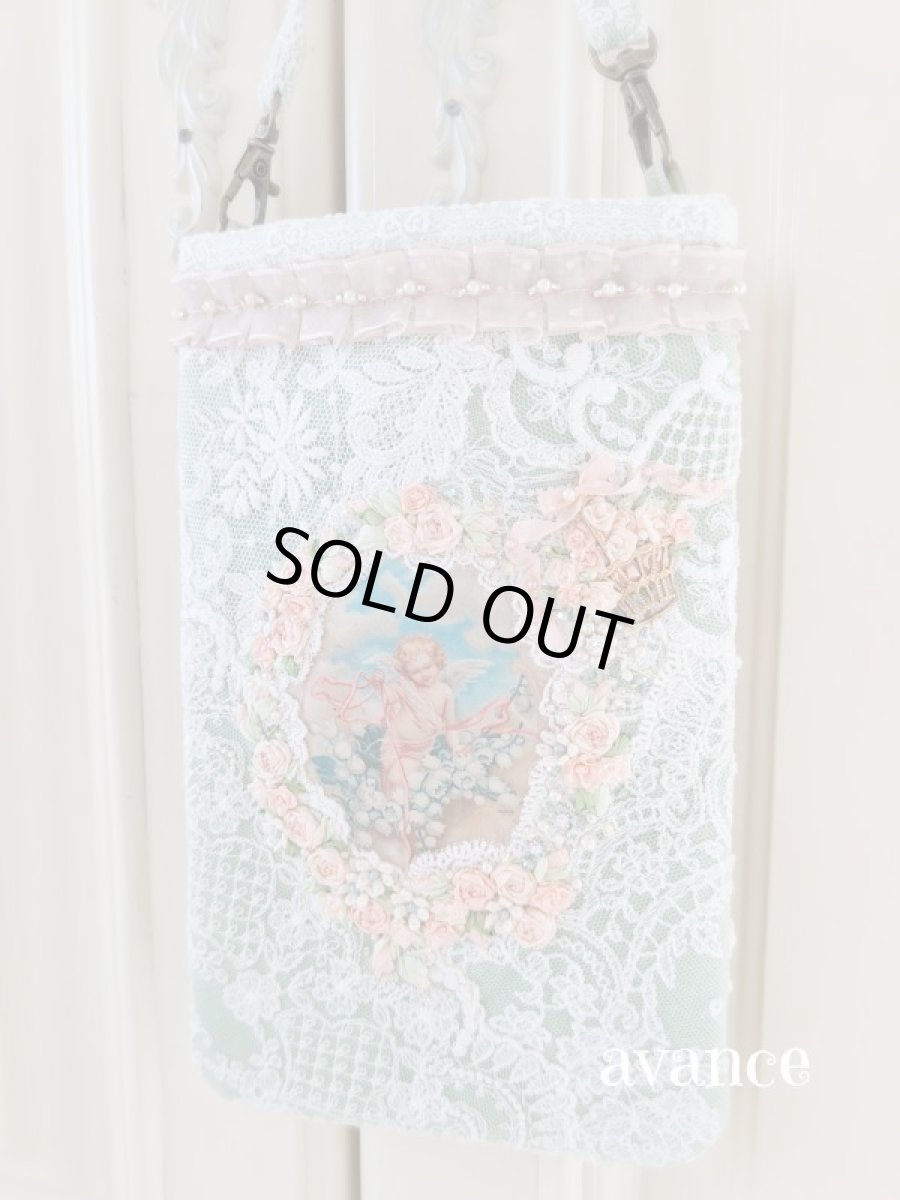 画像3: 薔薇の刺繍がたっぷりのスマホポーチA (akiko) (3)