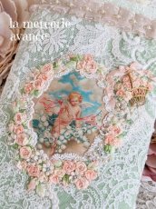 画像2: 薔薇の刺繍がたっぷりのスマホポーチA (akiko) (2)