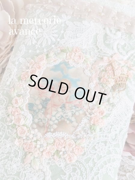 画像2: 薔薇の刺繍がたっぷりのスマホポーチA (akiko) (2)