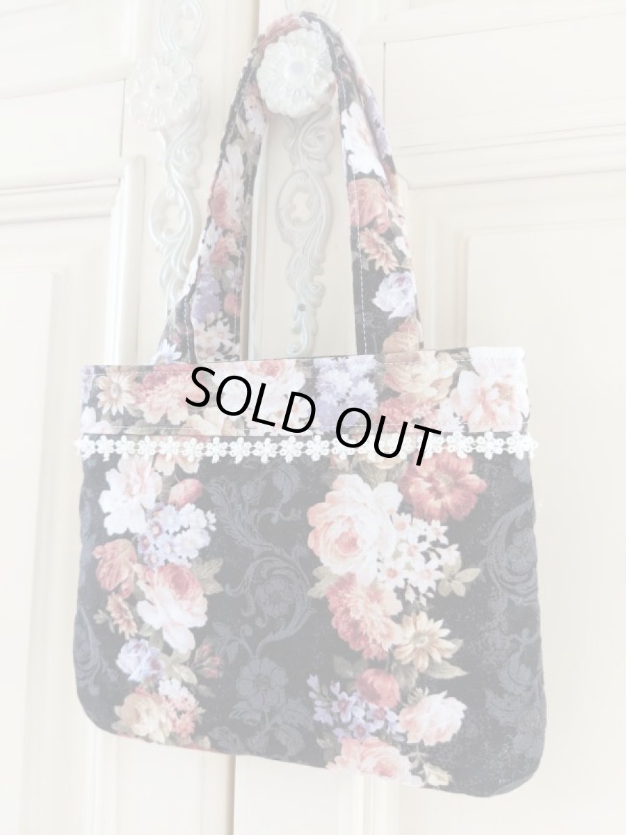 画像4: エレガントな薔薇柄のバッグ完成品（MISIHO)  (4)