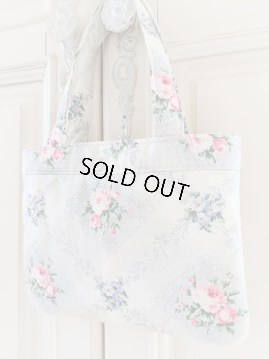 画像4: エレガントな薔薇柄のバッグ完成品（MISIHO)  (4)