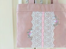 画像3: 蕾の地模様がエレガントなジャガード生地のバッグ完成品（MISIHO)  (3)