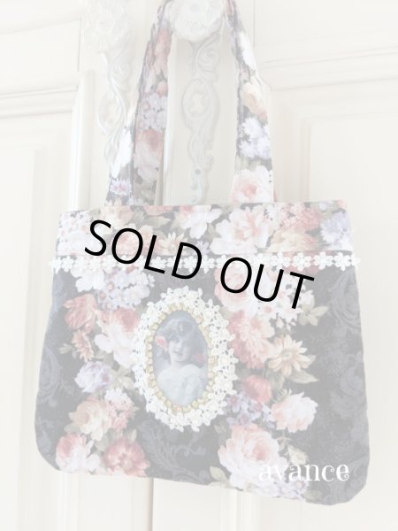 画像2: エレガントな薔薇柄のバッグ完成品（MISIHO)  (2)