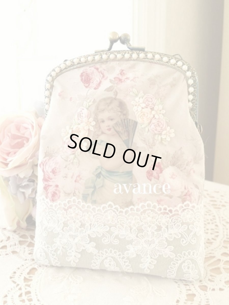 画像1: 扇の少女の口金ポーチのキット (1)