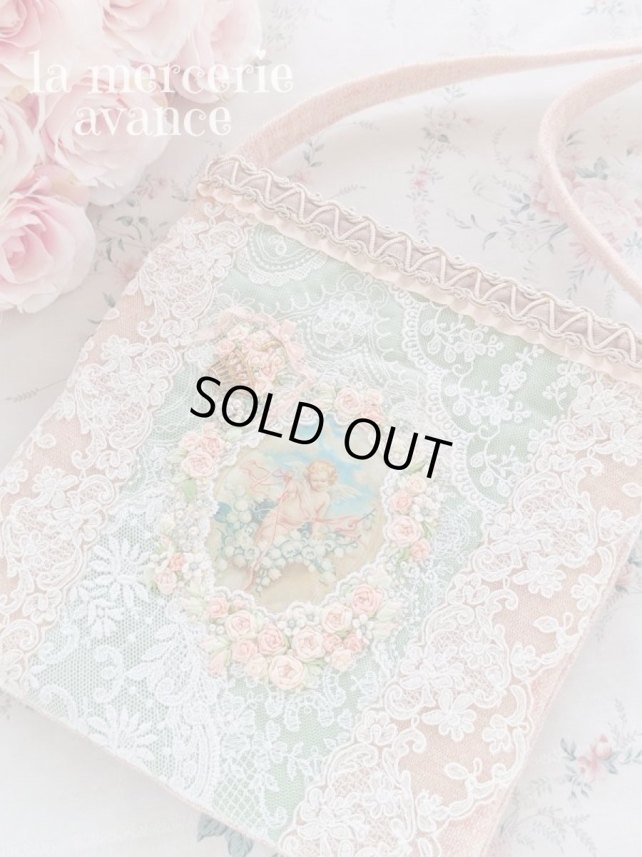 画像2: エンジェルのツイード生地のポシェット　完成品 (akiko) (2)