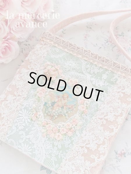 画像2: エンジェルのツイード生地のポシェット　完成品 (akiko) (2)