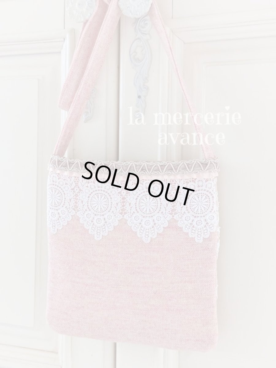 画像6: エンジェルのツイード生地のポシェット　完成品 (akiko) (6)