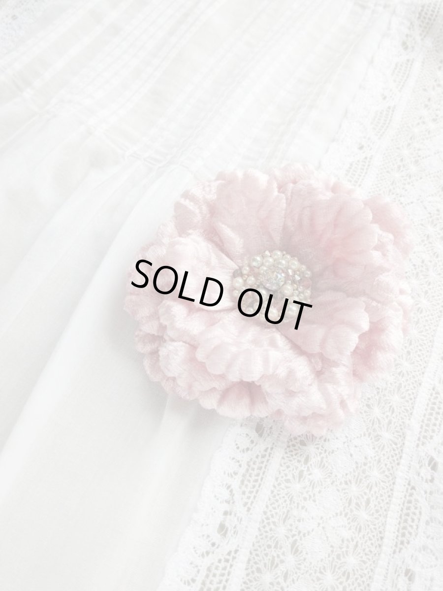 画像1: 布花　〜ベルベットのキラキラコサージュ〜　B (1)