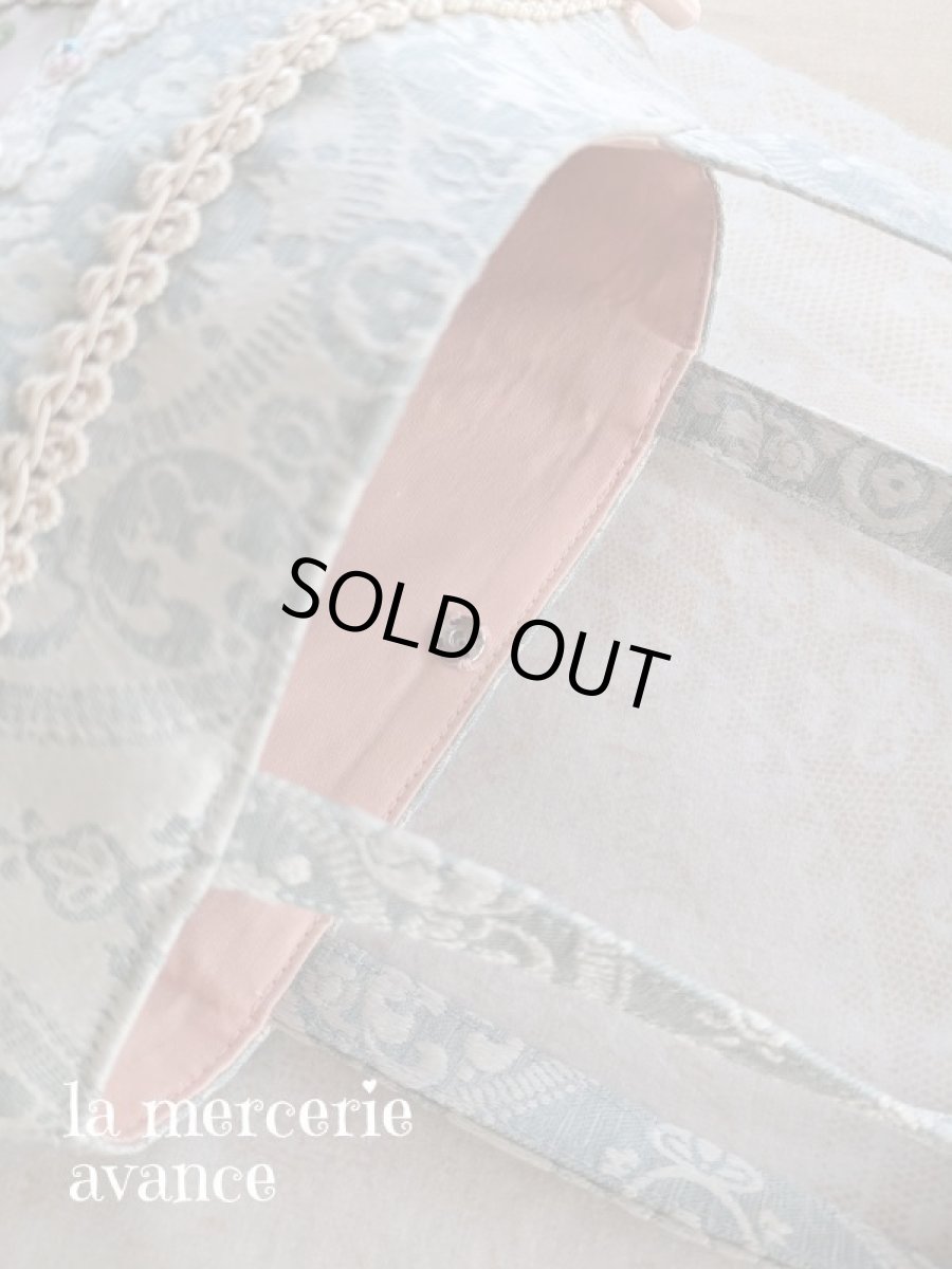 画像4: 【キットの完成品】ブルージャガード生地のバック (4)