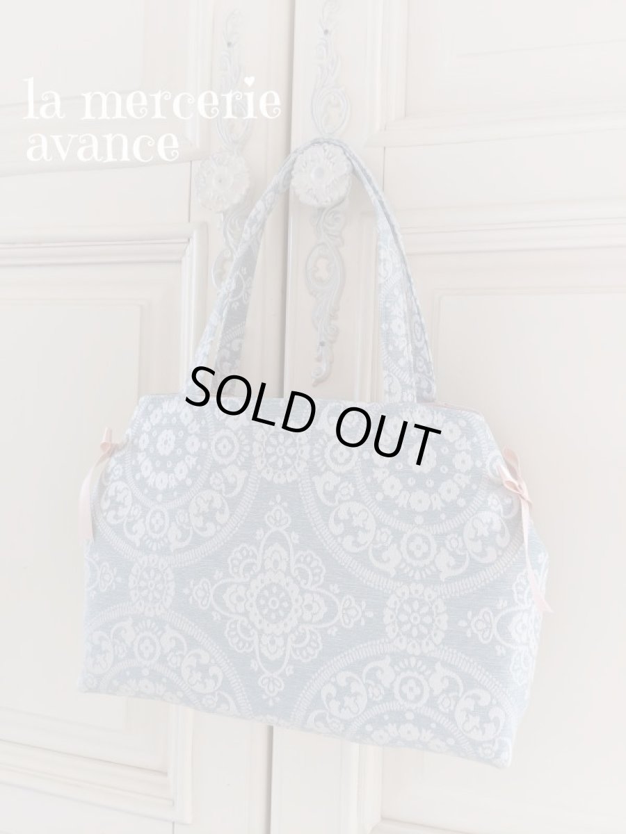 画像3: 【キットの完成品】ブルージャガード生地のバック (3)