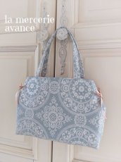 画像3: 【キット】ブルージャガード生地のバック (3)