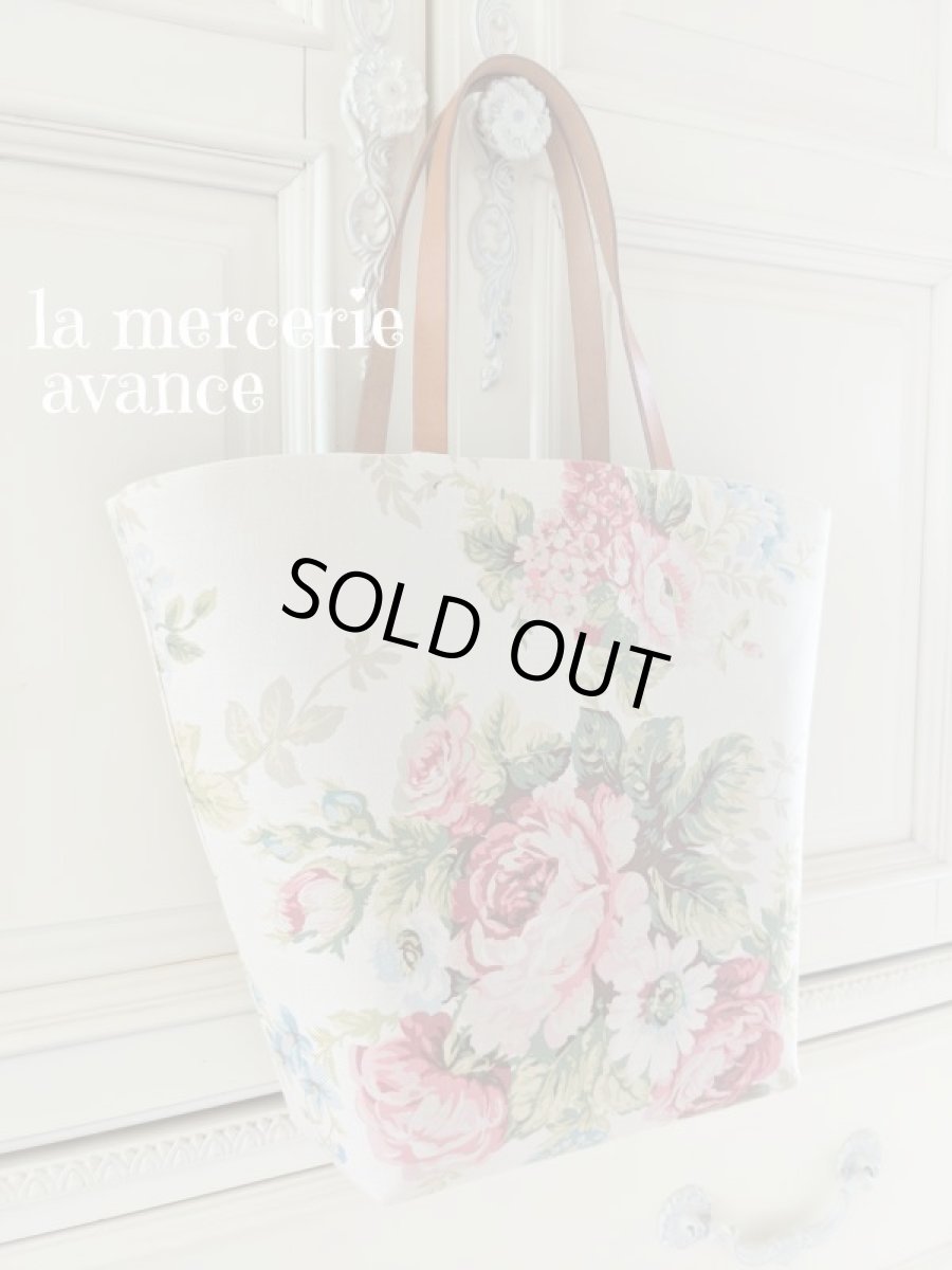 画像4: たくさん入る 綿麻生地の大きめバッグ　完成品  (4)