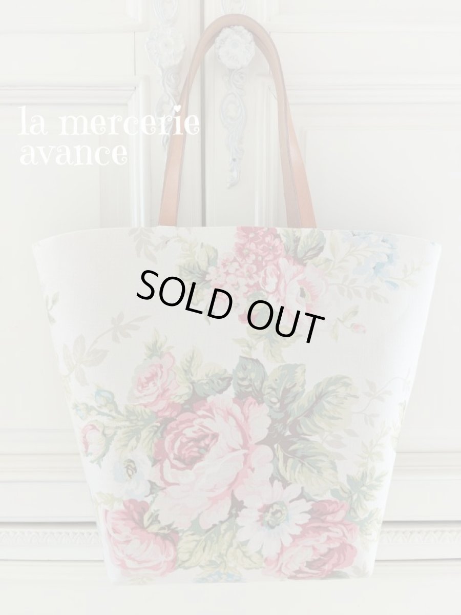 画像2: たくさん入る 綿麻生地の大きめバッグ　完成品  (2)