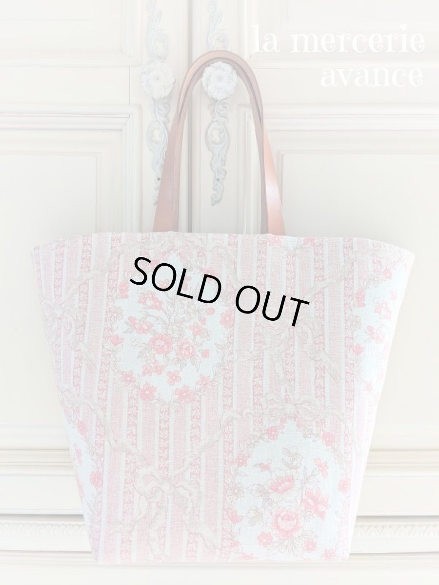 画像2: たくさん入る 綿麻生地の大きめバッグ　完成品  (2)