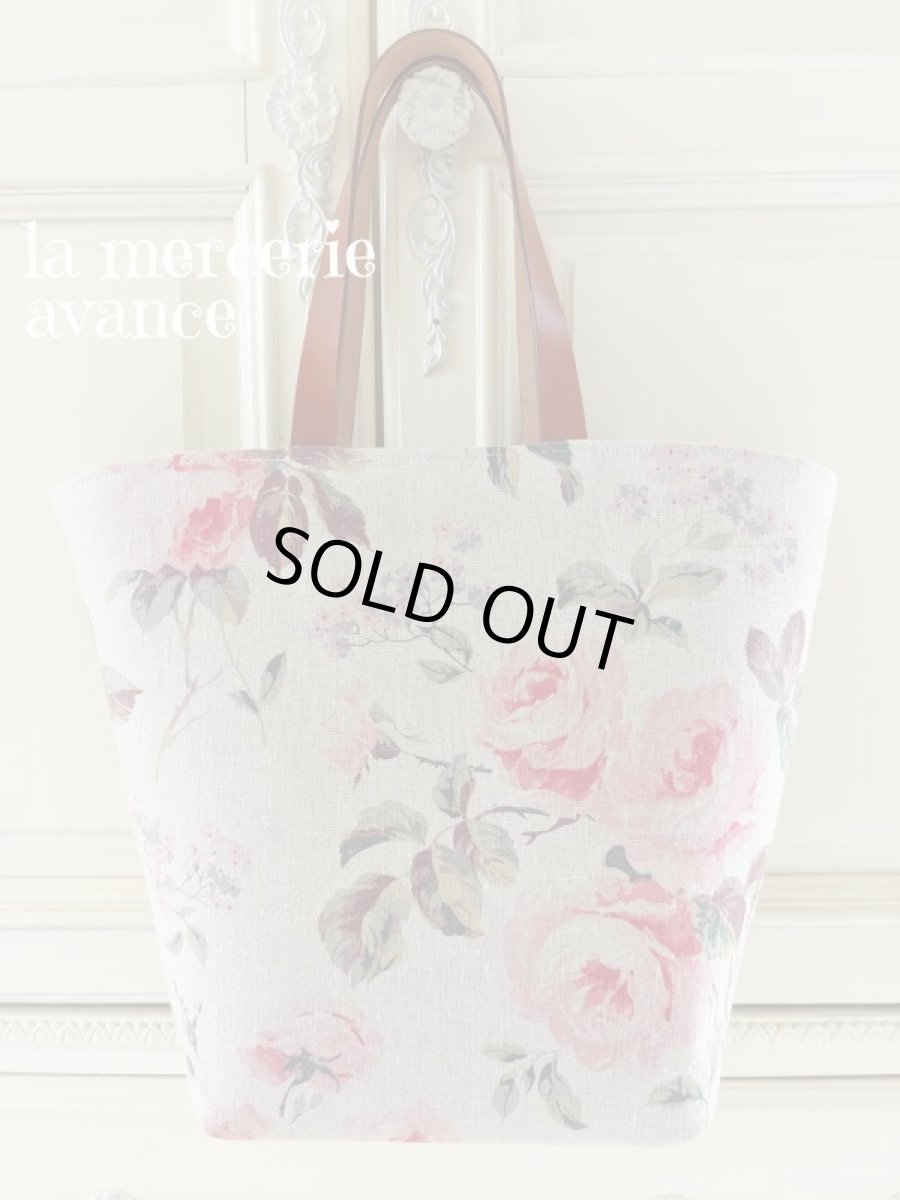 画像2: たくさん入る 綿麻生地の大きめバッグ　完成品  (2)