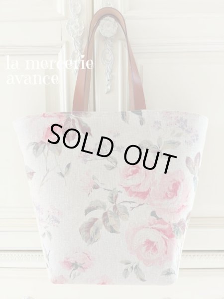 画像2: たくさん入る 綿麻生地の大きめバッグ　完成品  (2)