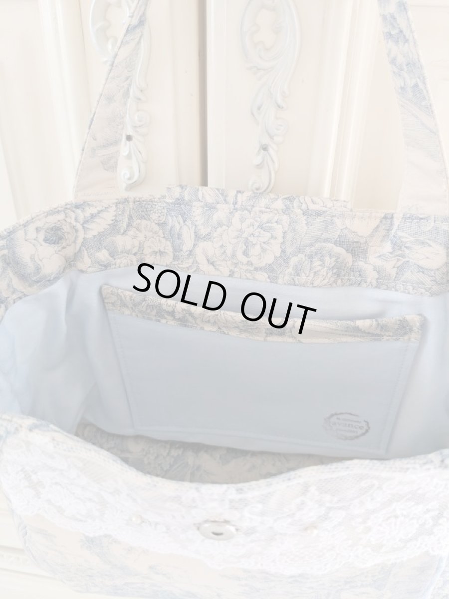 画像5: 【完成品】トワル・ド・ジュイとキラキラスワロのモチーフバッグ　 (akiko) 　 (5)