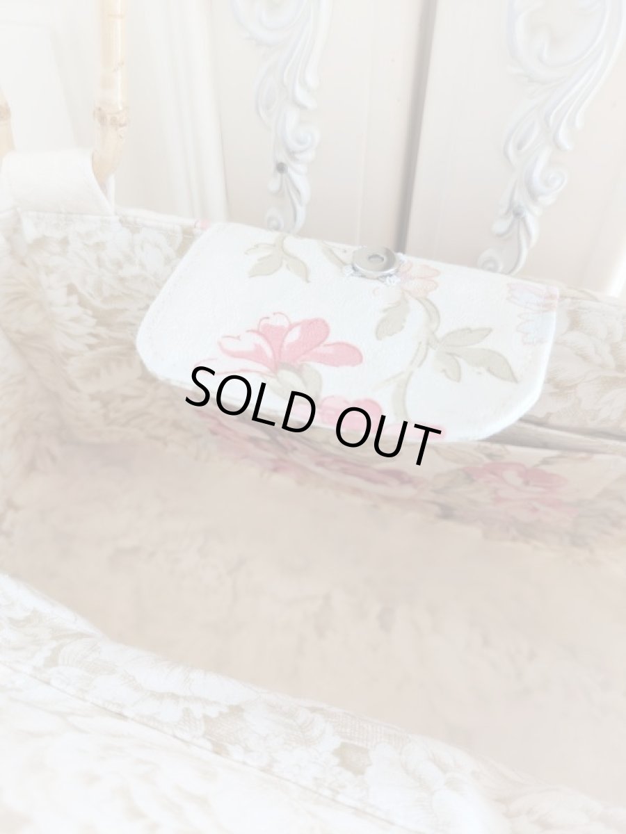 画像5: 【完成品】リネン生地で作ったバンブー持ち手のバッグ (akiko) 　 (5)