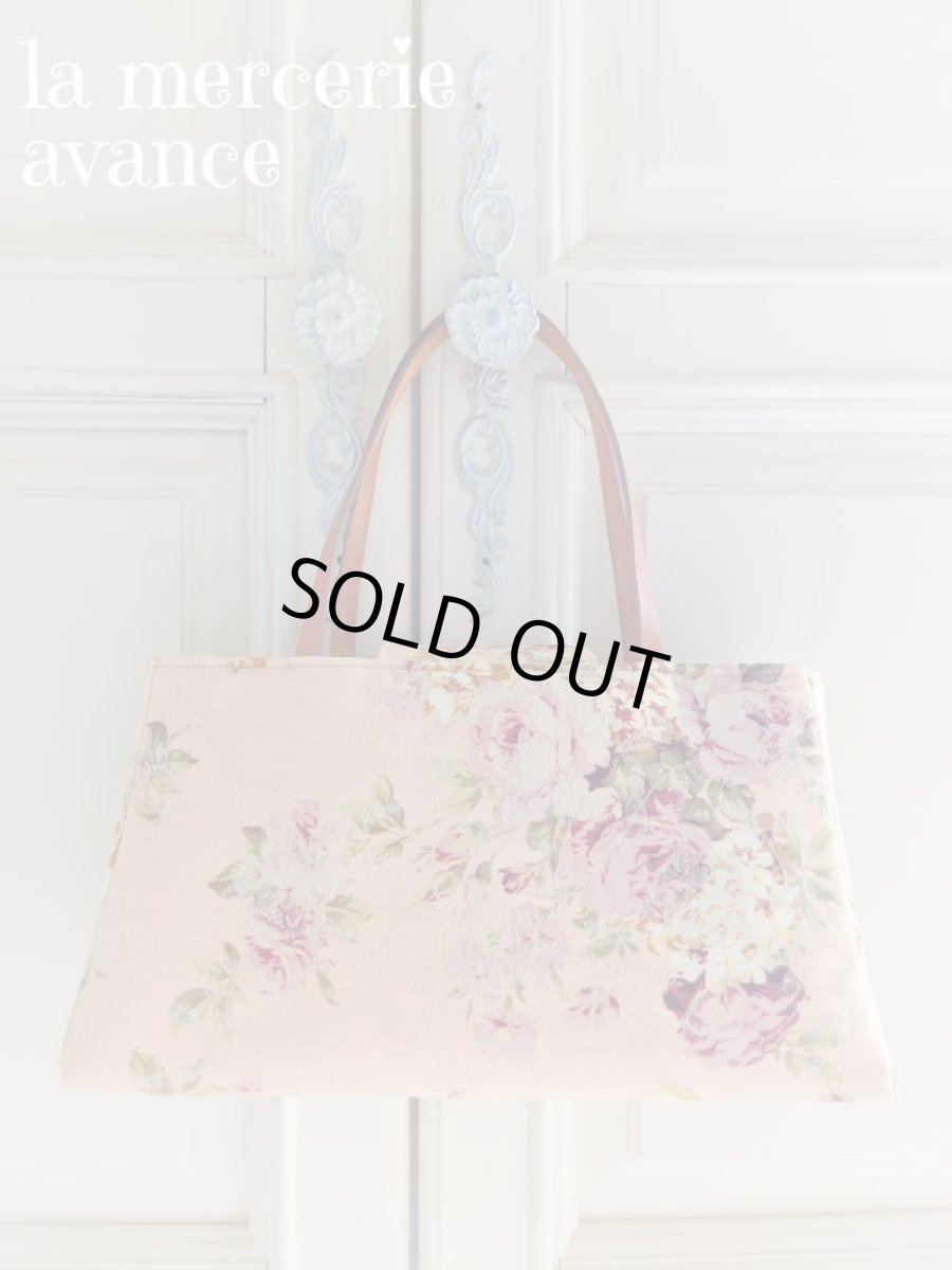 画像3: 【完成品】お宝生地で作った革の持ち手のバッグ (akiko) 　 (3)