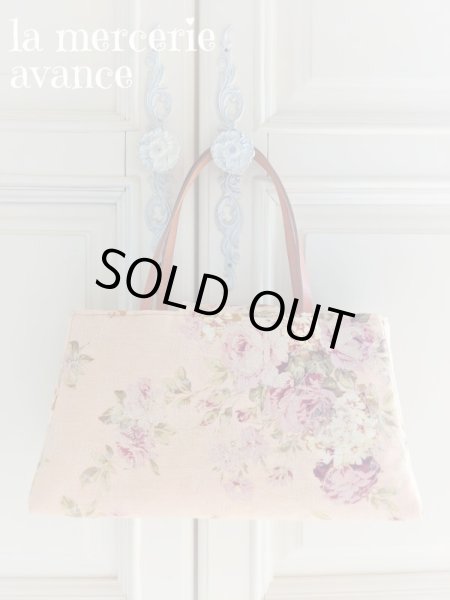 画像3: 【完成品】お宝生地で作った革の持ち手のバッグ (akiko)   (3)